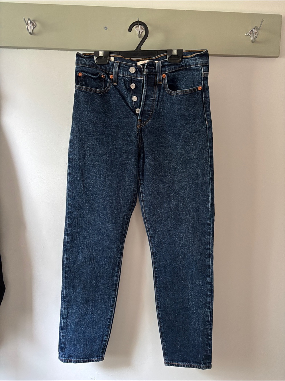 Levi Wedgie High-Rise Dark Blue Jeans